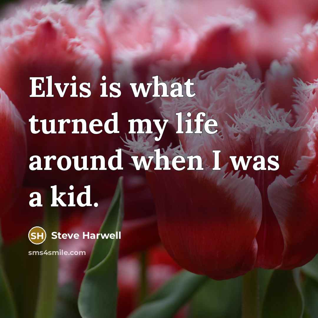 “Elvis is what turned my life around when I was…” quote by Steve Harwell