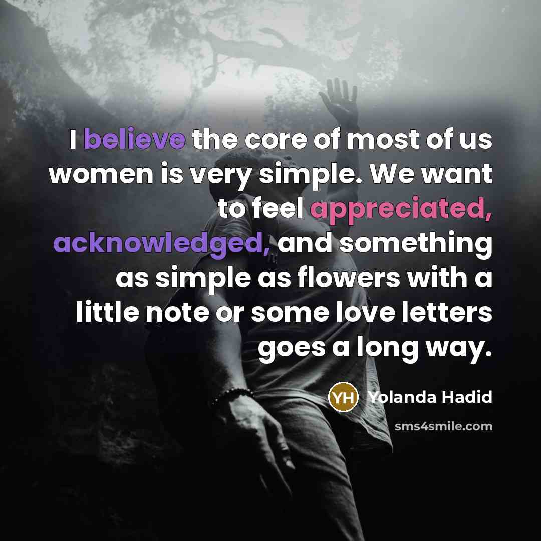 “I believe the core of most of us women is…” quote by Yolanda Hadid