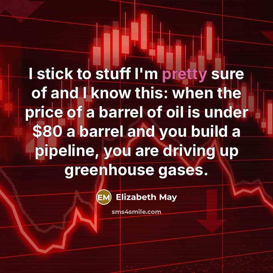 “I stick to stuff I'm pretty sure of and I…” quote by Elizabeth May