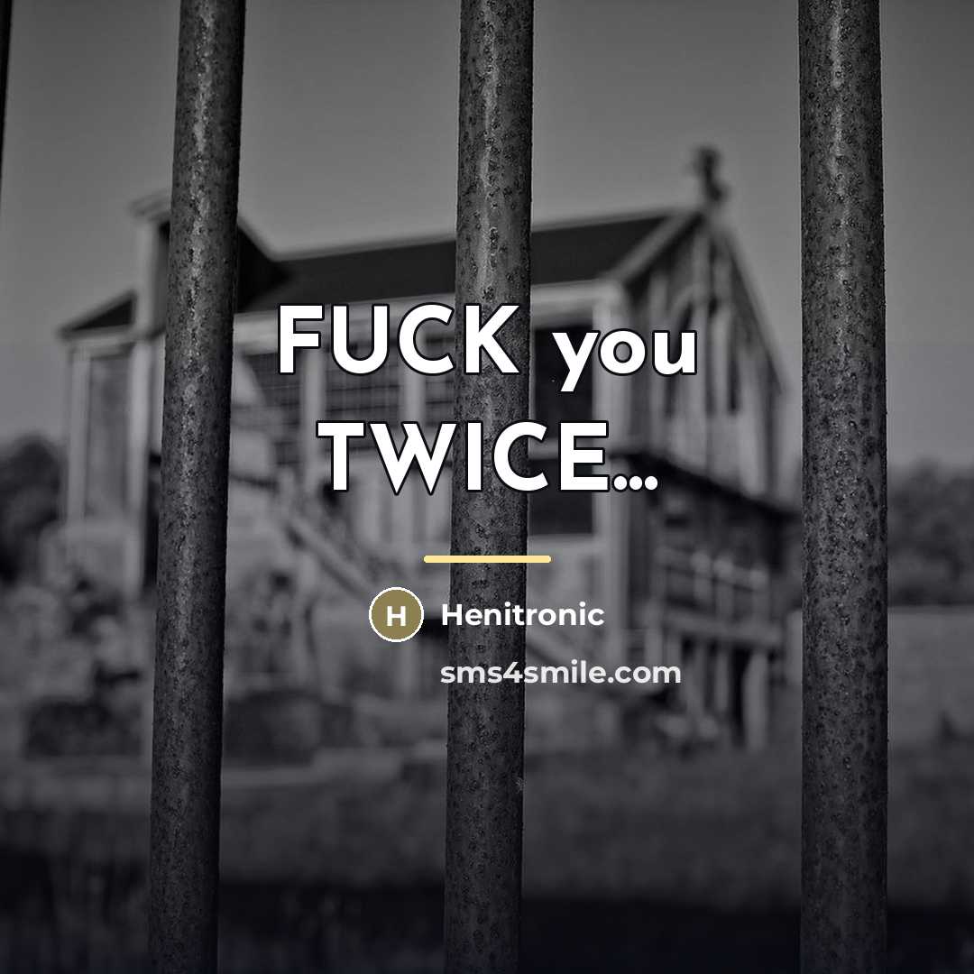“FUCK you TWICE...…” quote by Henitronic