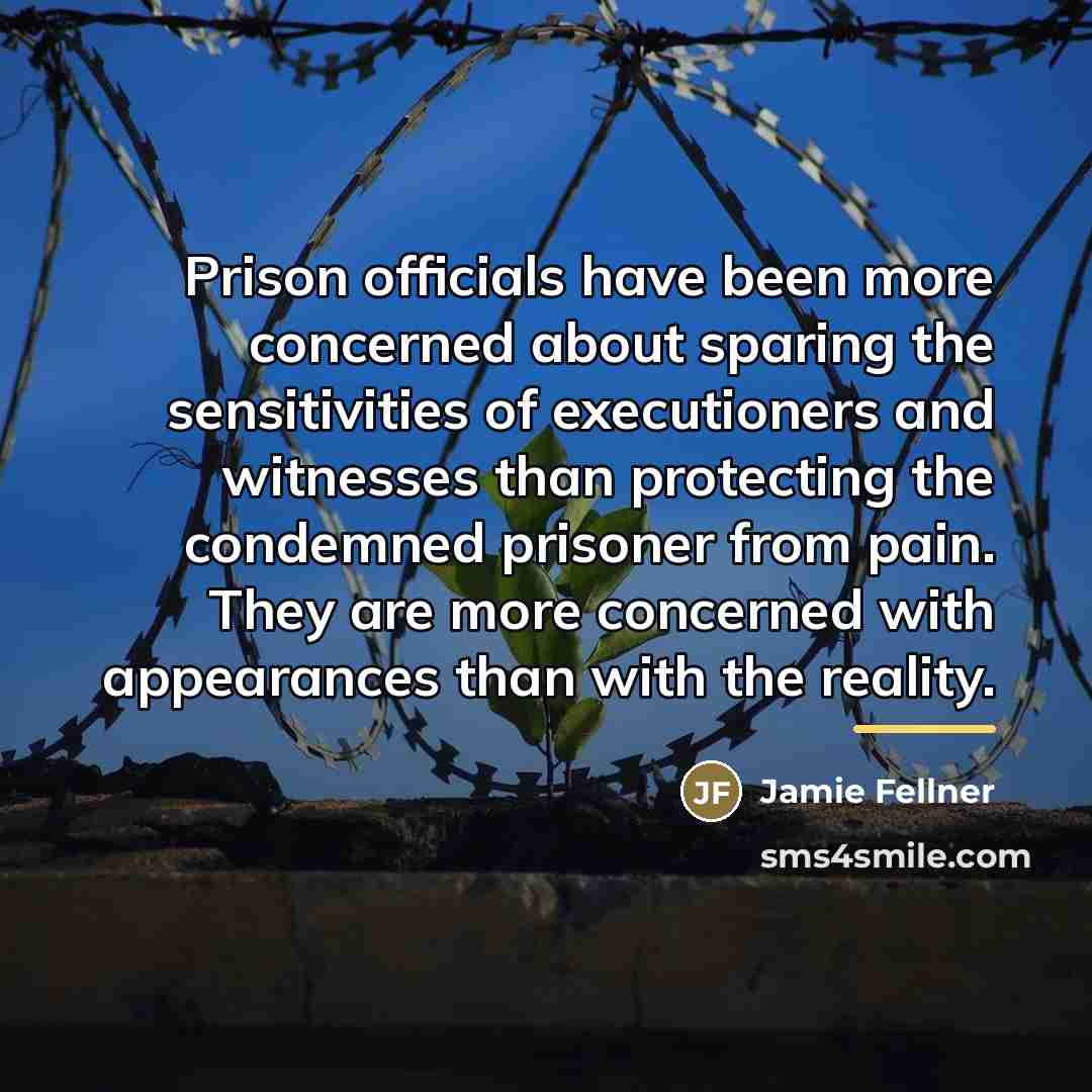 “Prison officials have been more concerned about sparing the sensitivities…” quote by Jamie Fellner