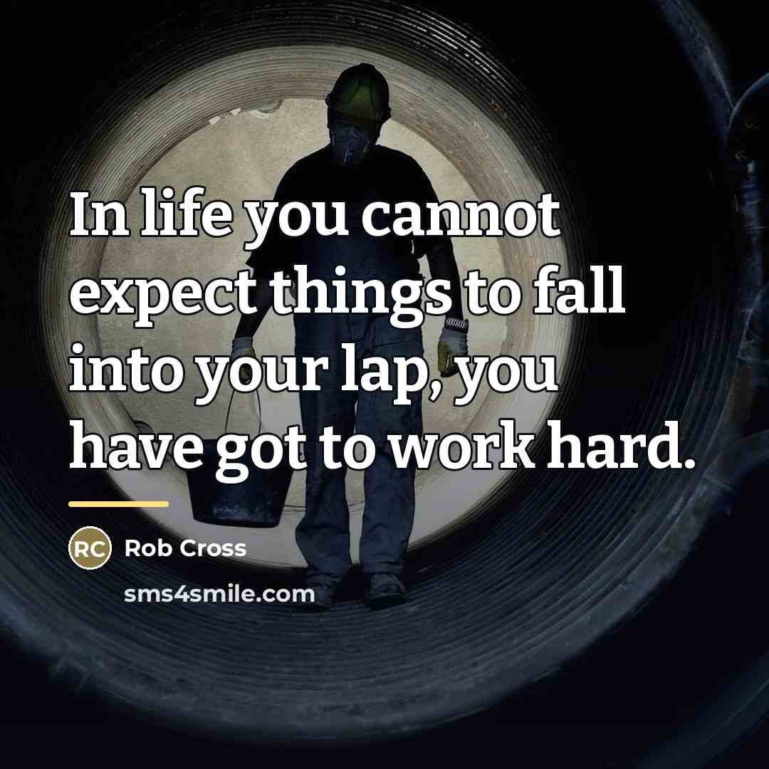 “In life you cannot expect things to fall into your…” quote by Rob Cross