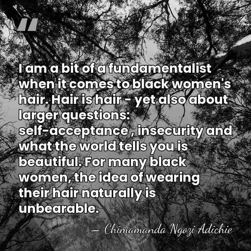 I am a bit of a fundamentalist when it comes to black&hellip; - Chimamanda Ngozi Adichie