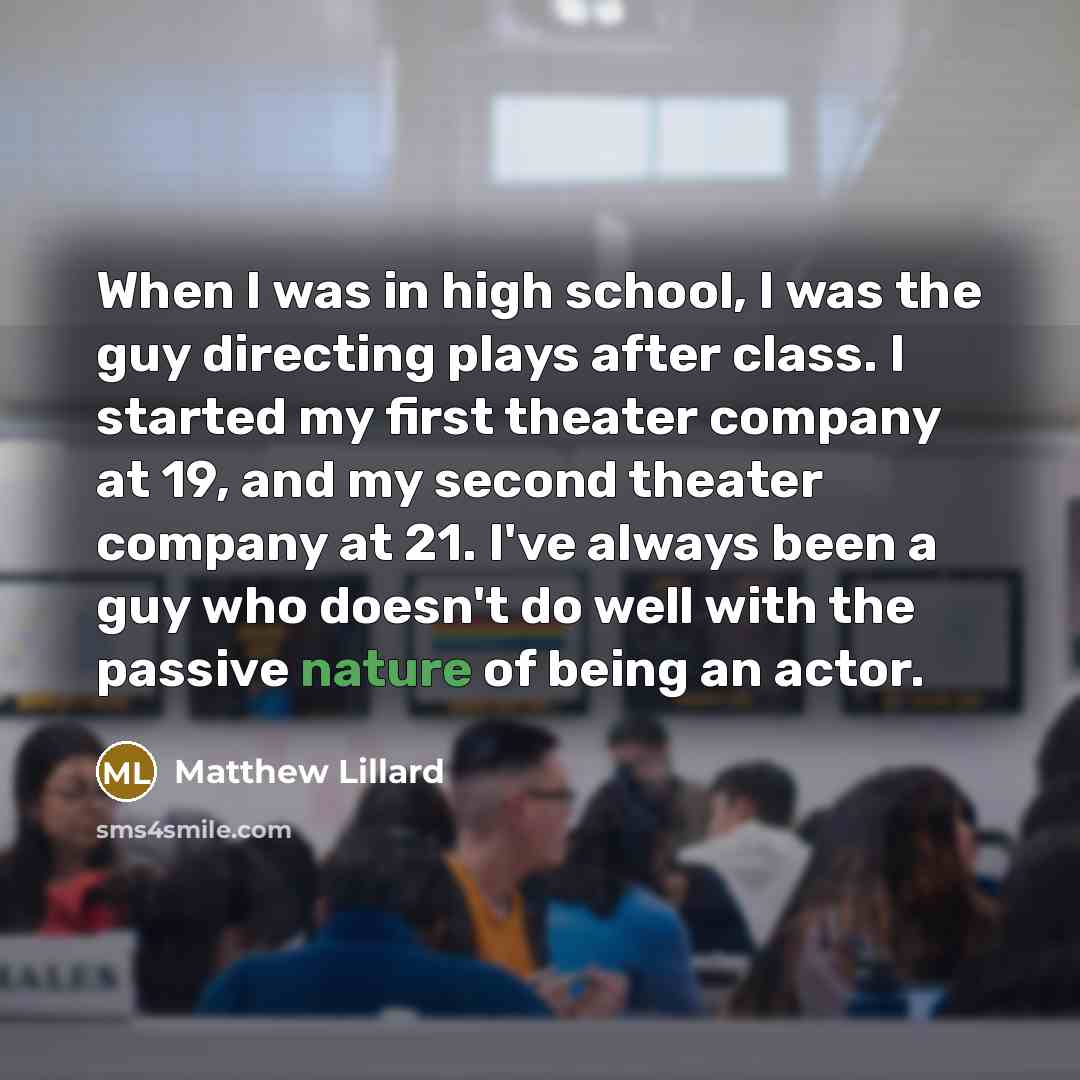 “When I was in high school, I was the guy…” quote by Matthew Lillard