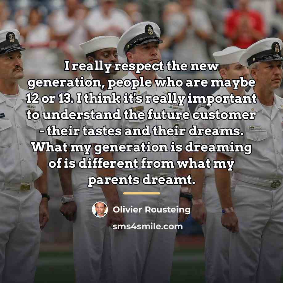 “I really respect the new generation, people who are maybe…” quote by Olivier Rousteing