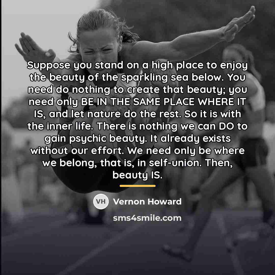 “Suppose you stand on a high place to enjoy the…” quote by Vernon Howard
