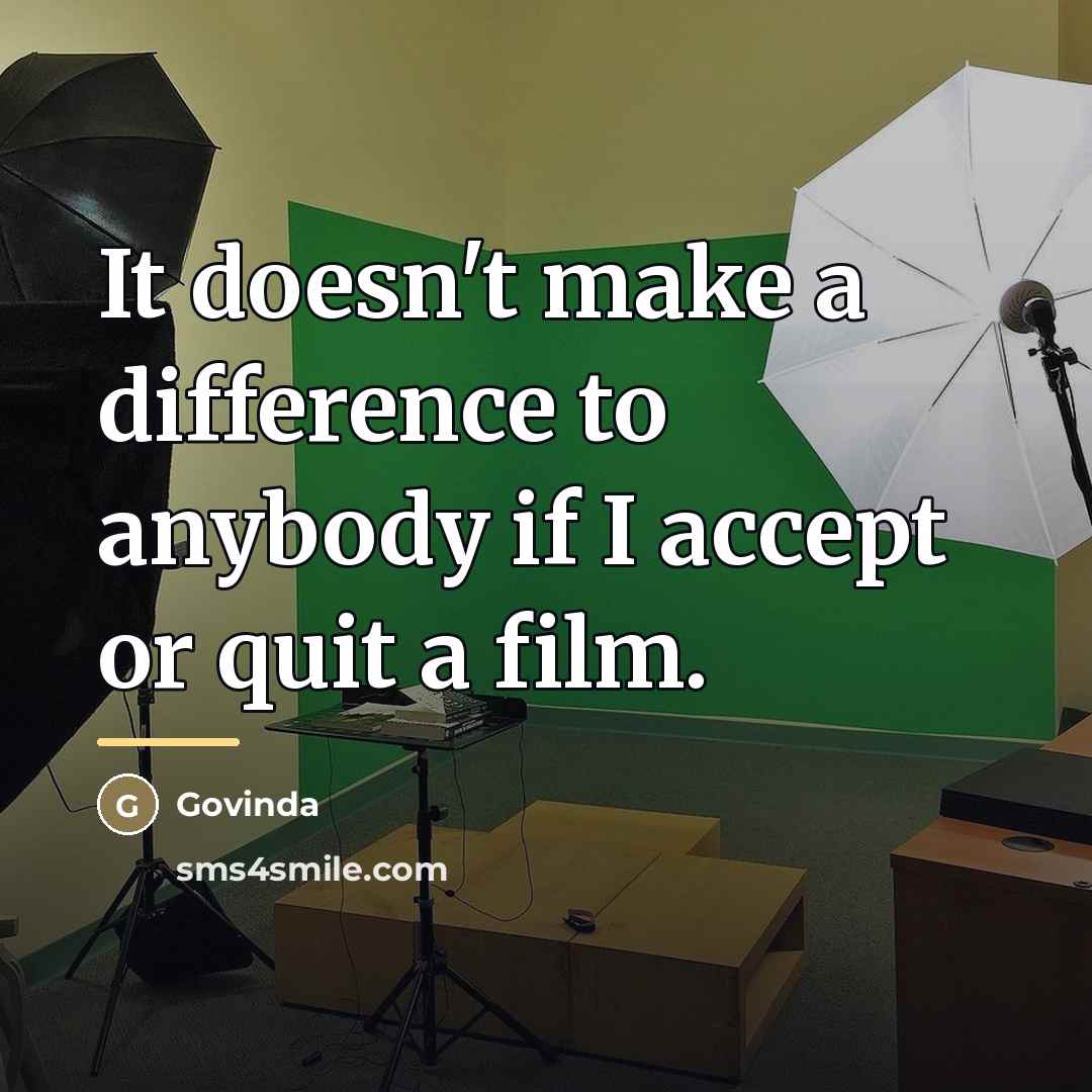 “It doesn't make a difference to anybody if I accept…” quote by Govinda