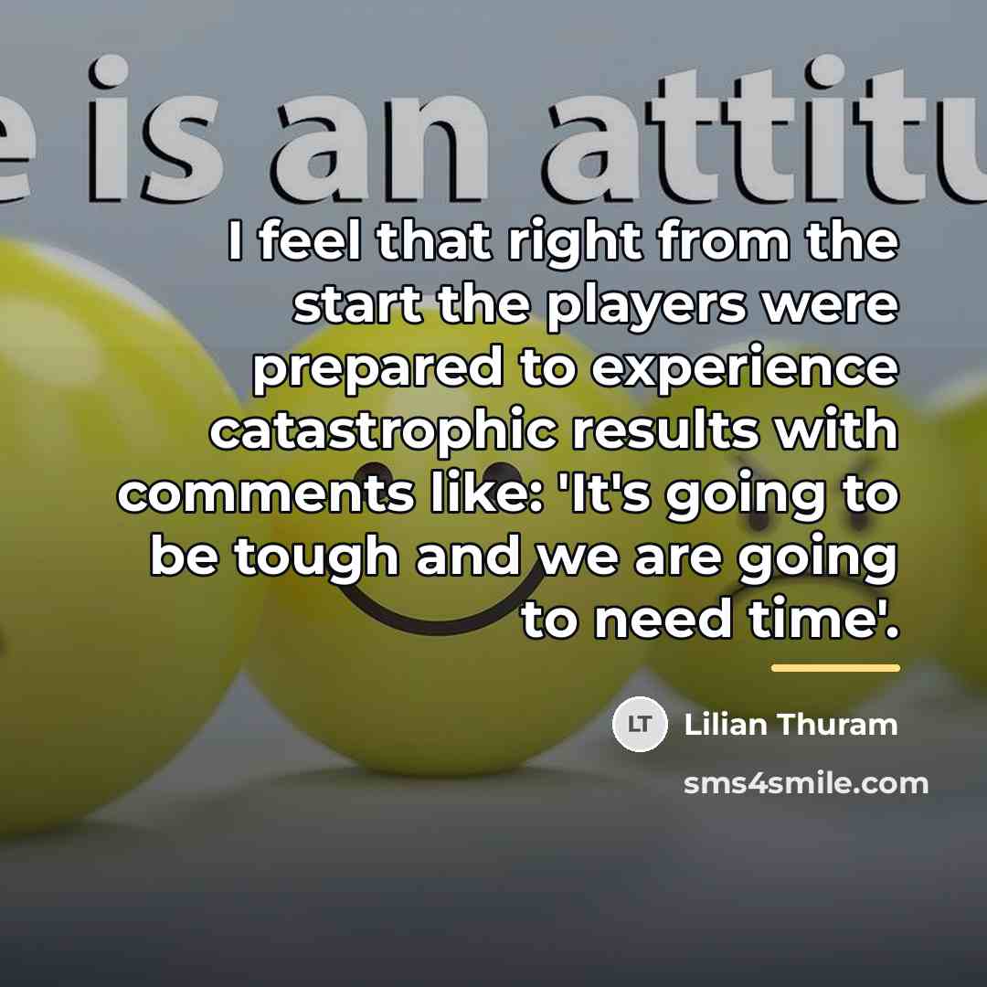 “I feel that right from the start the players were…” quote by Lilian Thuram