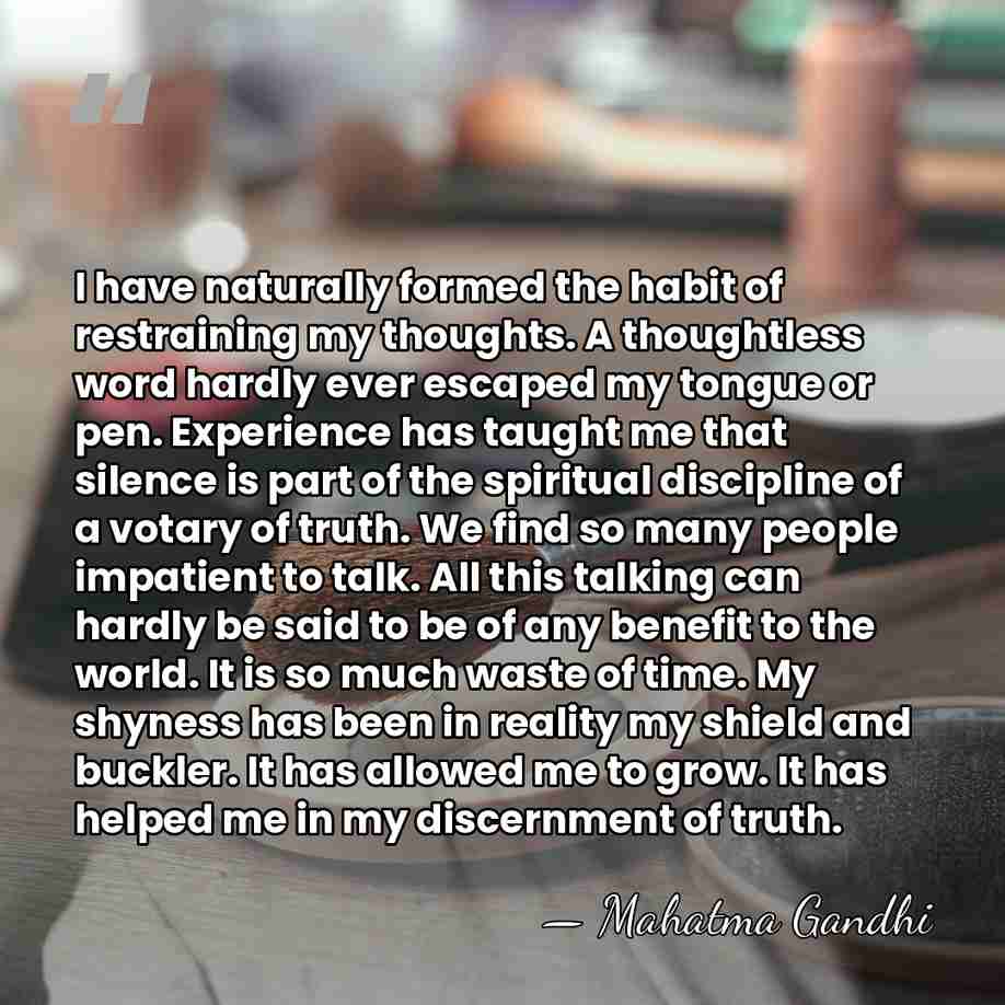 I have naturally formed the habit of restraining my thoughts. A thoughtless&hellip; - Mahatma Gandhi
