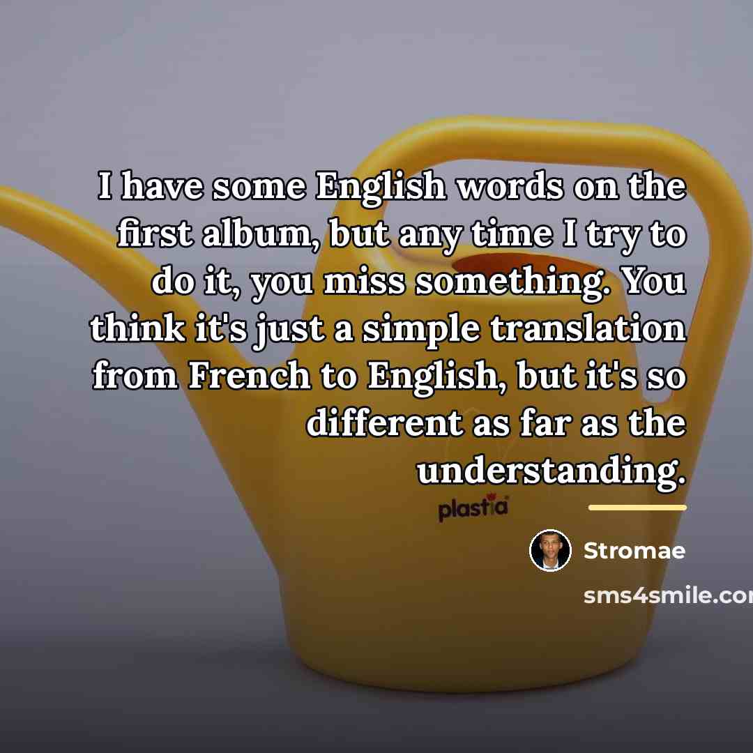 “I have some English words on the first album, but…” quote by Stromae