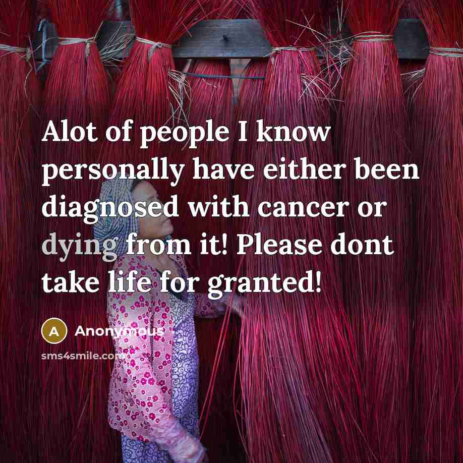 “Alot of people I know personally have either been diagnosed…” quote by Anonymous