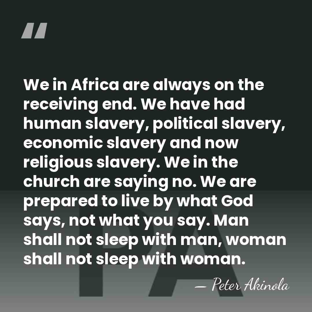 We in Africa are always on the receiving end. We have had&hellip; - Peter Akinola