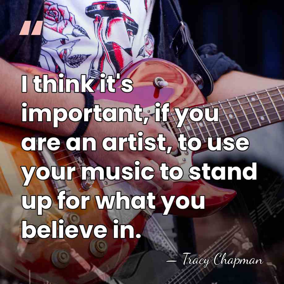 I think it's important, if you are an artist, to use your&hellip; - Tracy Chapman