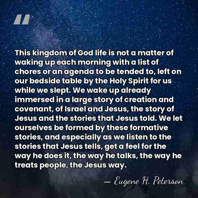 This kingdom of God life is not a matter of waking up&hellip; - Eugene H. Peterson