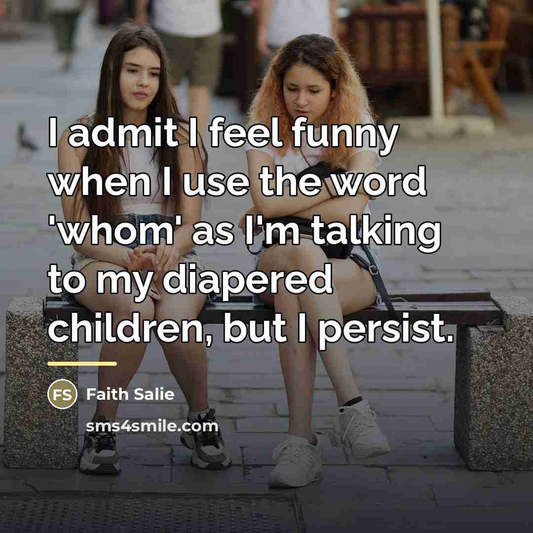 “I admit I feel funny when I use the word…” quote by Faith Salie