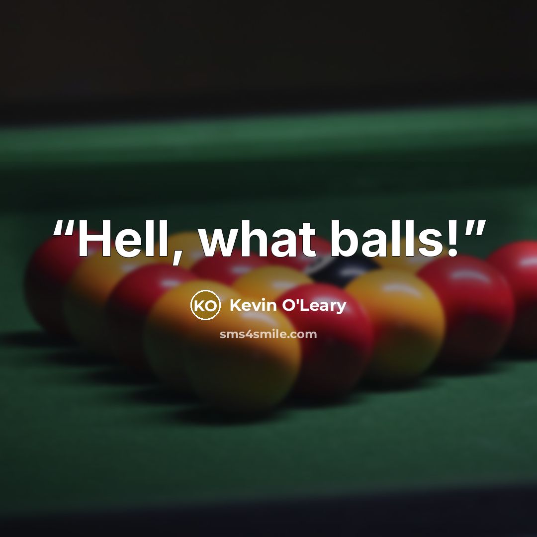 “Hell, what balls!” quote by Kevin O'Leary