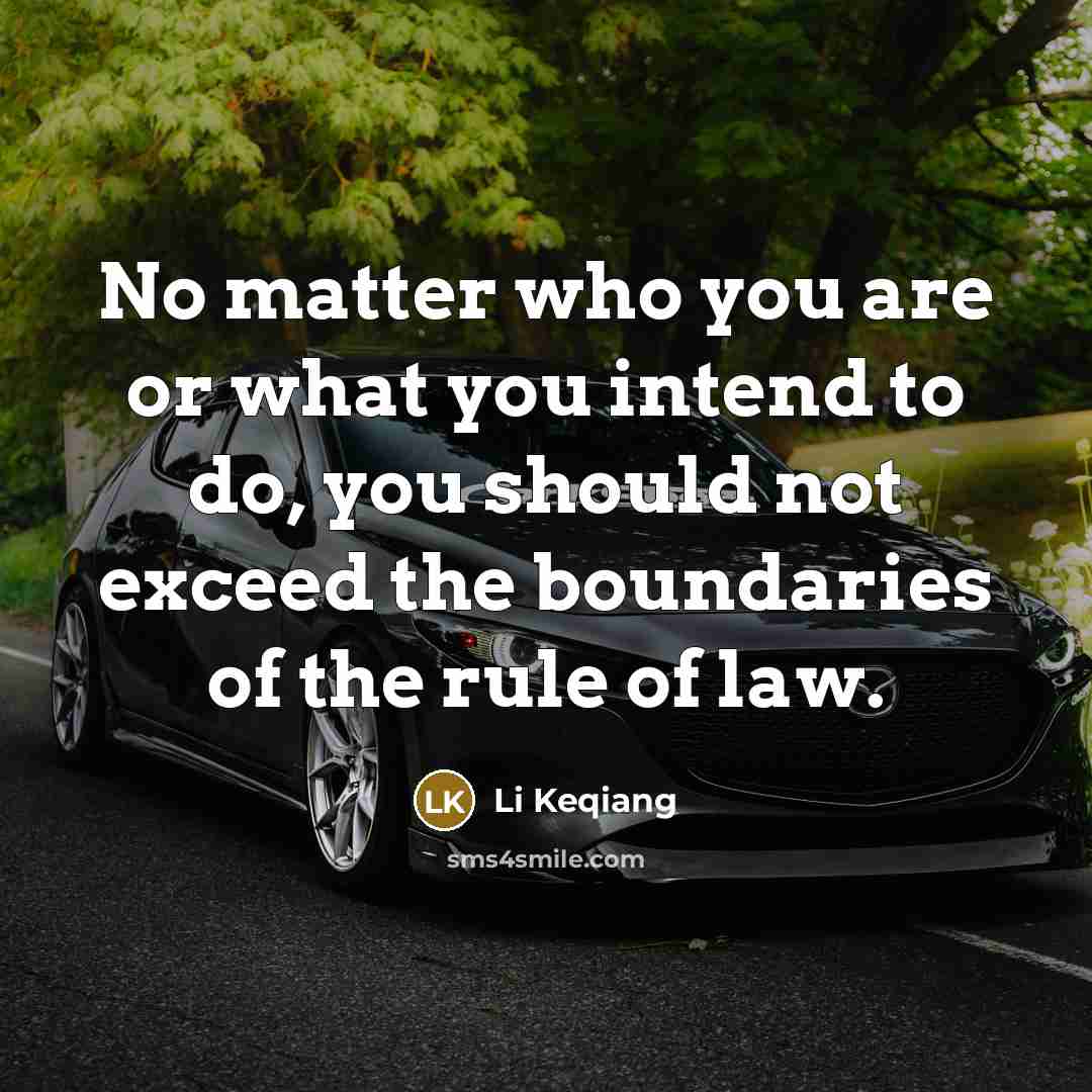 “No matter who you are or what you intend to…” quote by Li Keqiang