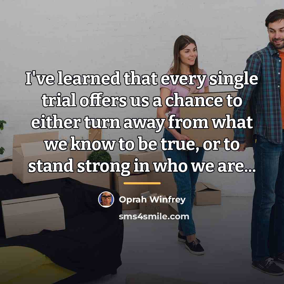 “I've learned that every single trial offers us a chance…” quote by Oprah Winfrey
