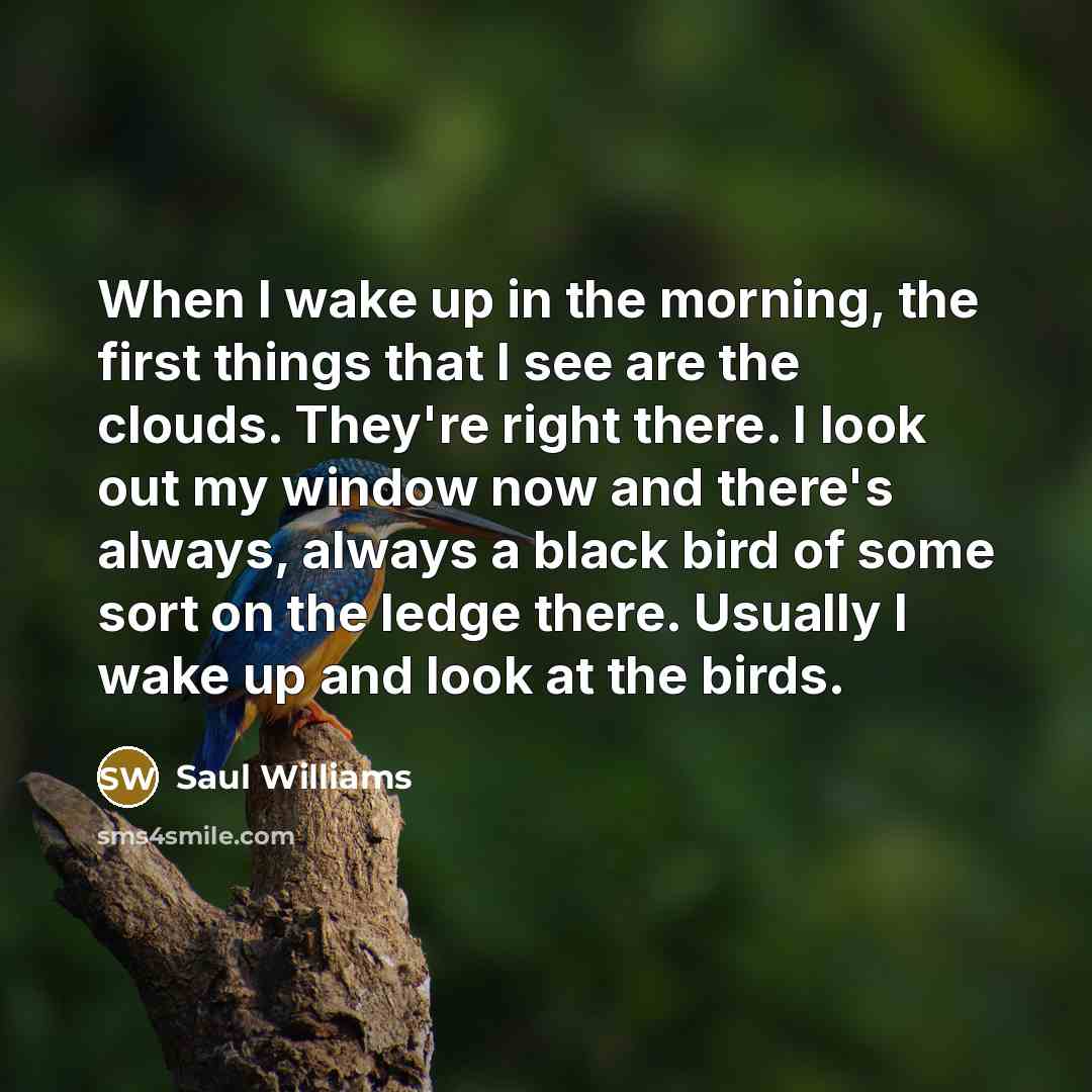 “When I wake up in the morning, the first things…” quote by Saul Williams