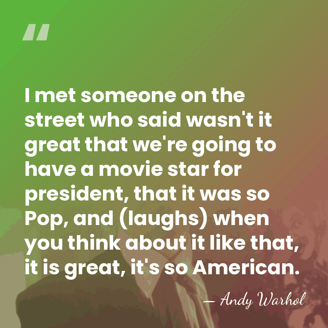 I met someone on the street who said wasn't it great that&hellip; - Andy Warhol