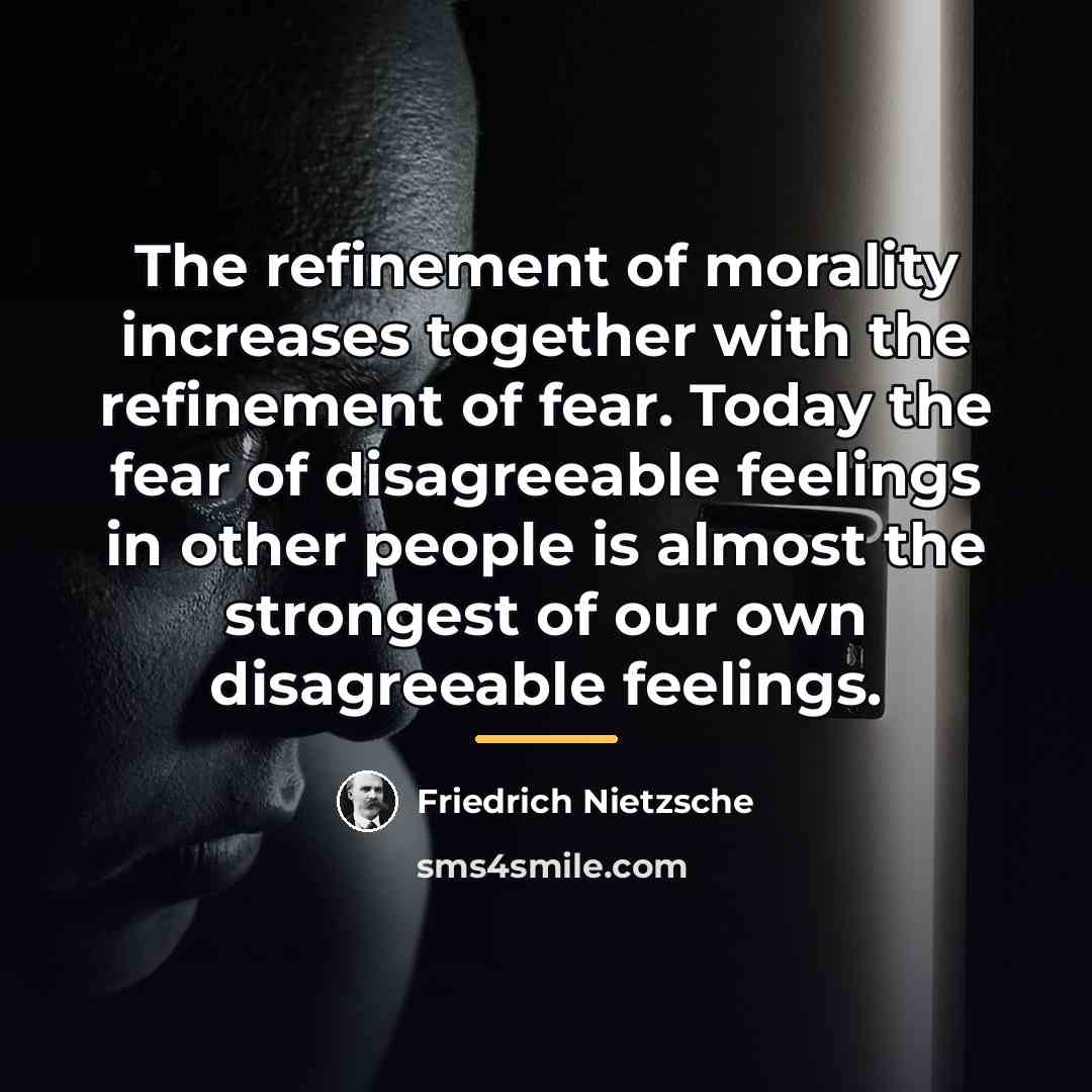 “The refinement of morality increases together with the refinement of…” quote by Friedrich Nietzsche