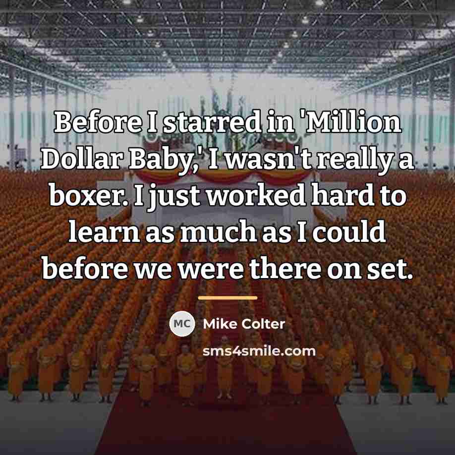“Before I starred in 'Million Dollar Baby,' I wasn't really…” quote by Mike Colter
