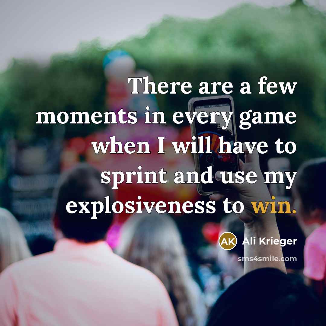 “There are a few moments in every game when I…” quote by Ali Krieger