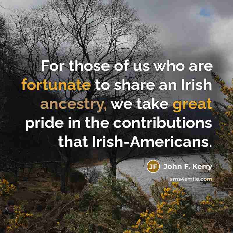 “For those of us who are fortunate to share an…” quote by John F. Kerry