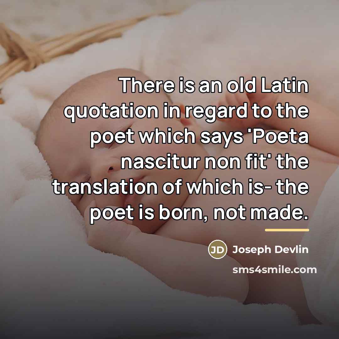 “There is an old Latin quotation in regard to the…” quote by Joseph Devlin