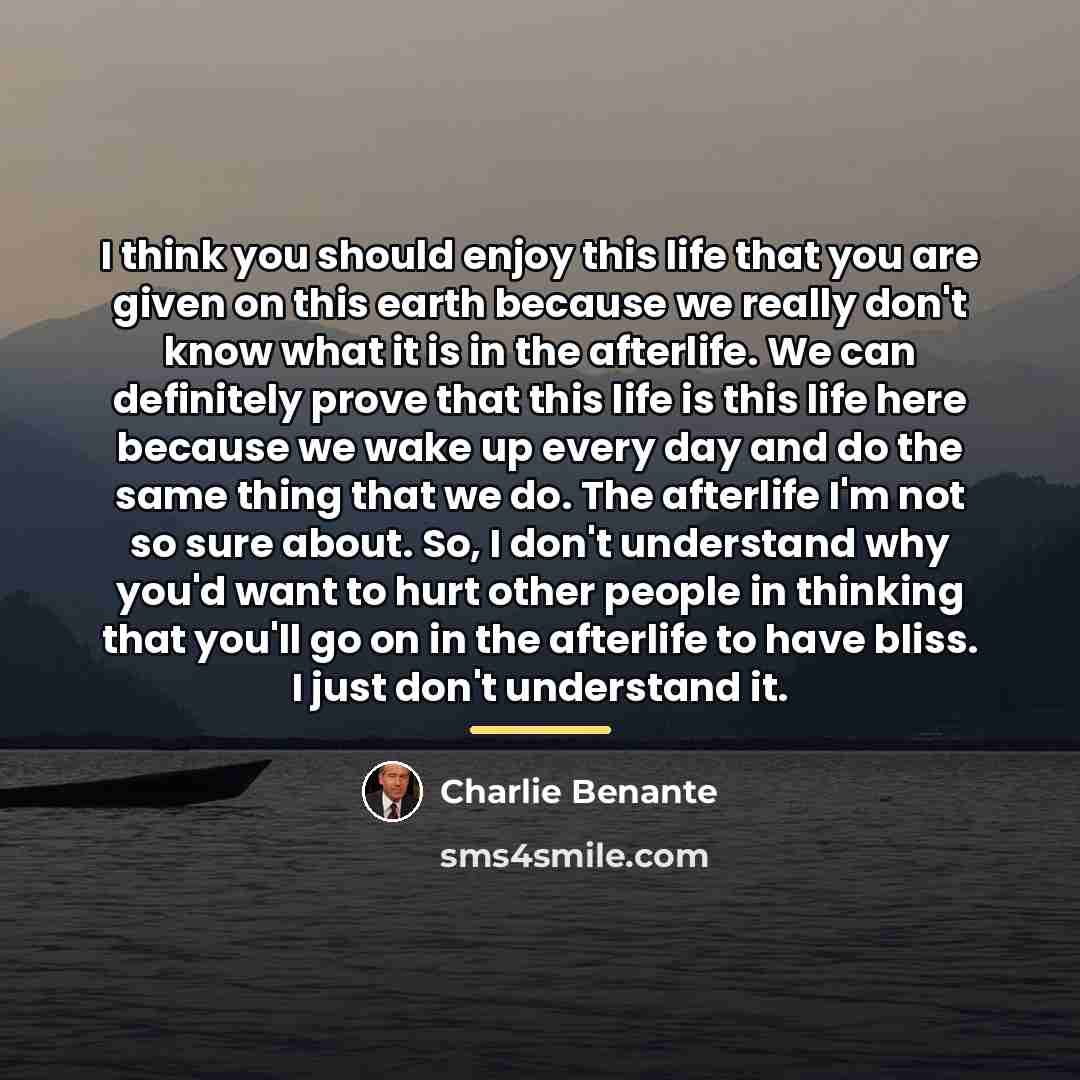 “I think you should enjoy this life that you are…” quote by Charlie Benante