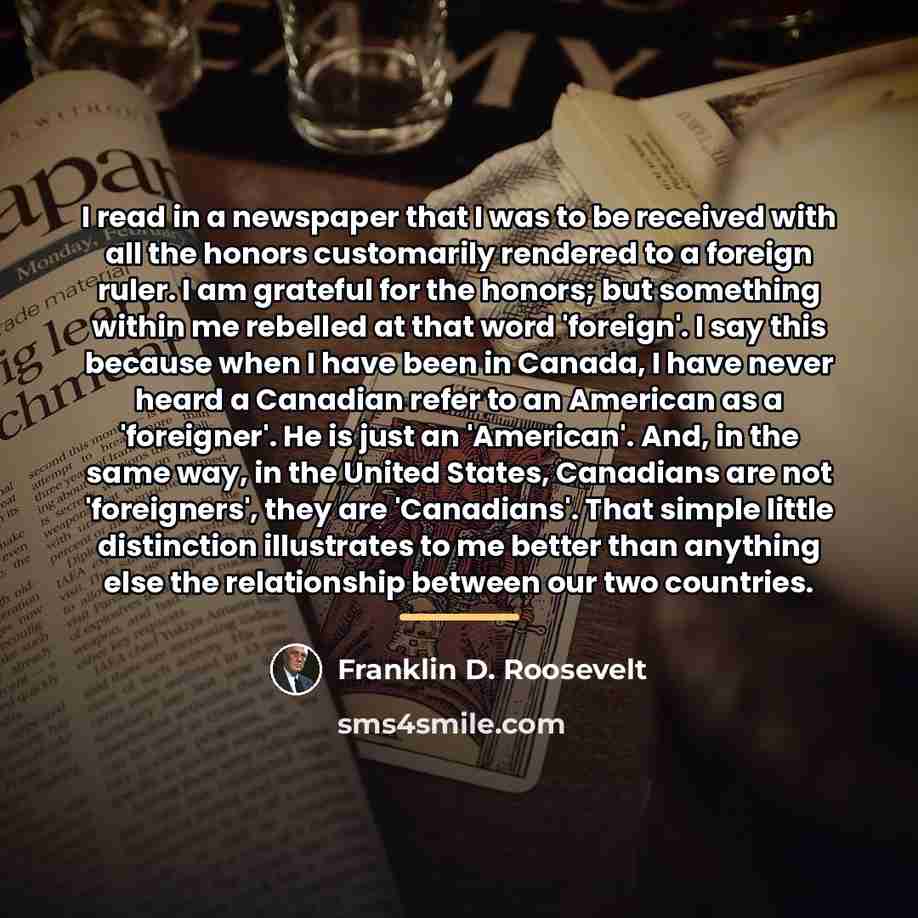 “I read in a newspaper that I was to be…” quote by Franklin D. Roosevelt