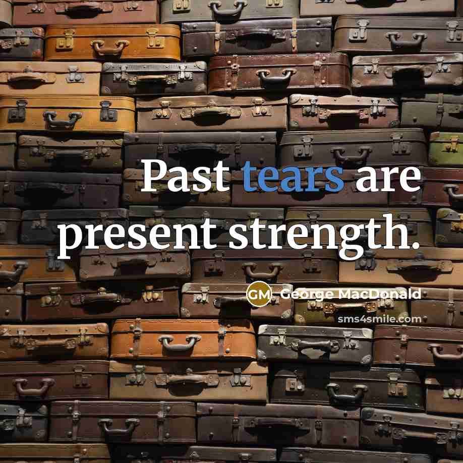 “Past tears are present strength.…” quote by George MacDonald