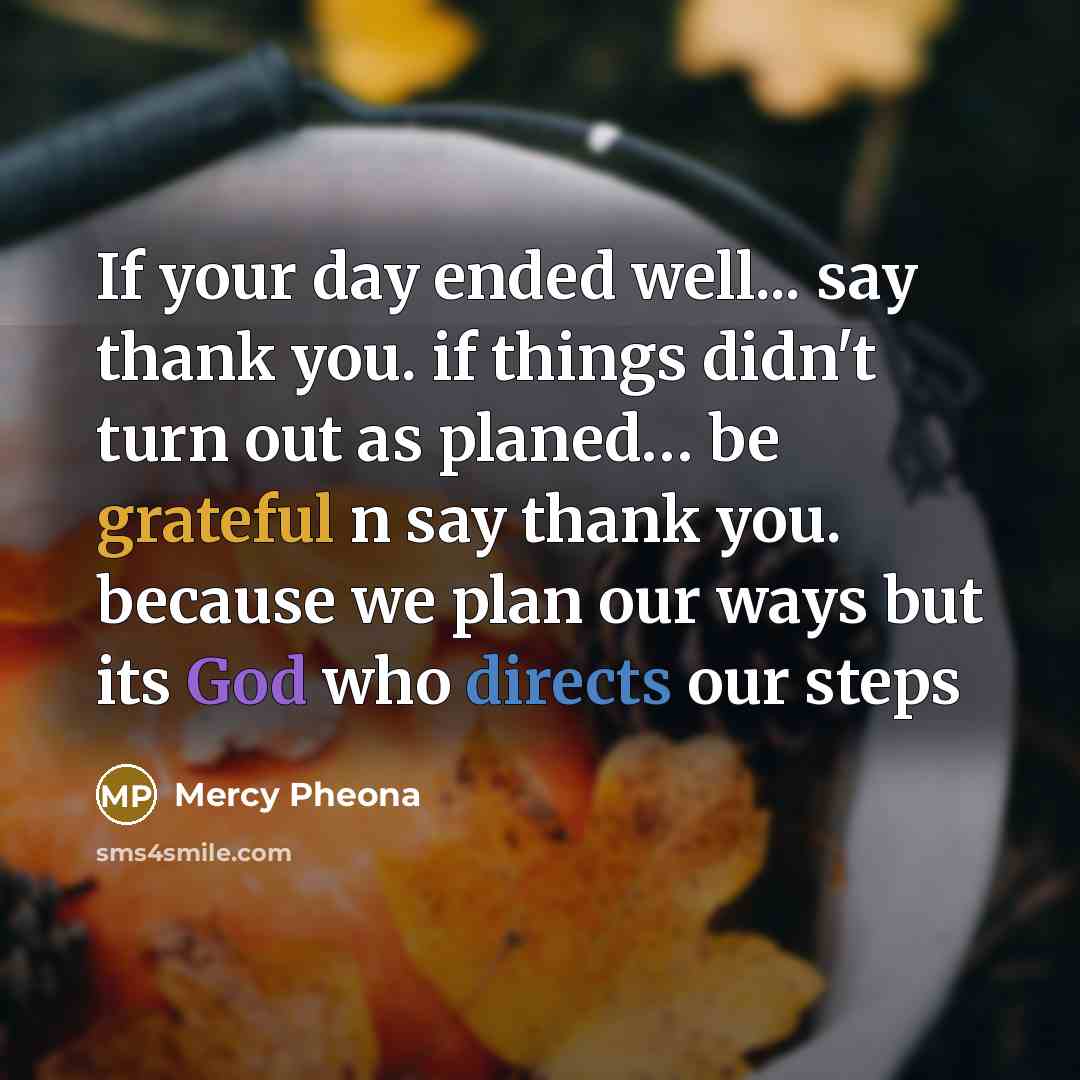 “If your day ended well... say thank you. if things…” quote by Mercy Pheona