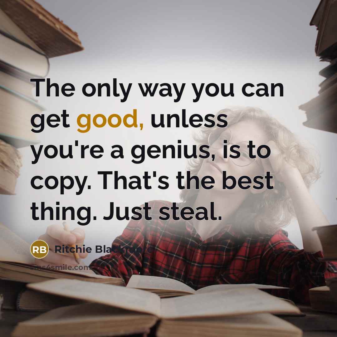 “The only way you can get good, unless you're a…” quote by Ritchie Blackmore