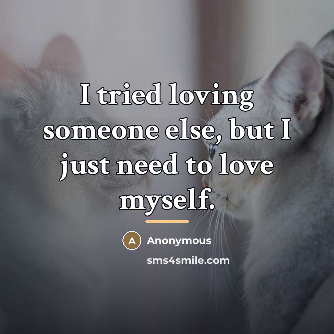 “I tried loving someone else, but I just need to…” quote by Anonymous