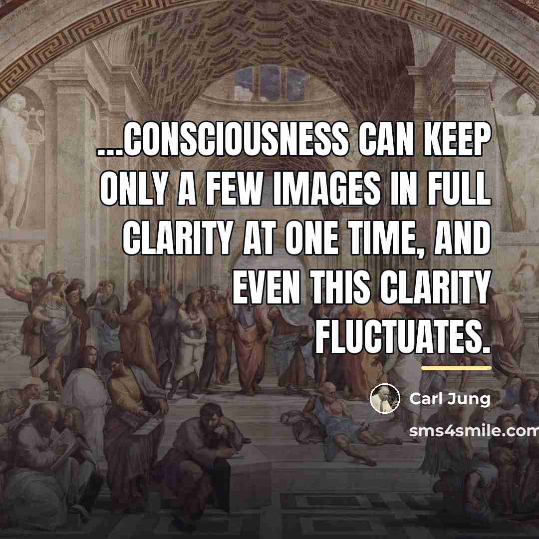 “...consciousness can keep only a few images in full clarity…” quote by Carl Jung