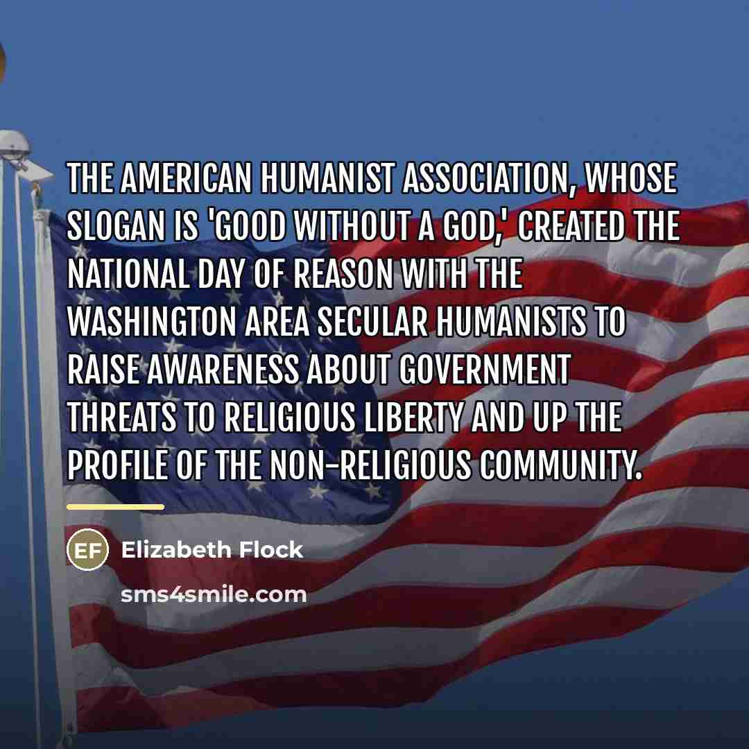 “The American Humanist Association, whose slogan is 'Good without a…” quote by Elizabeth Flock