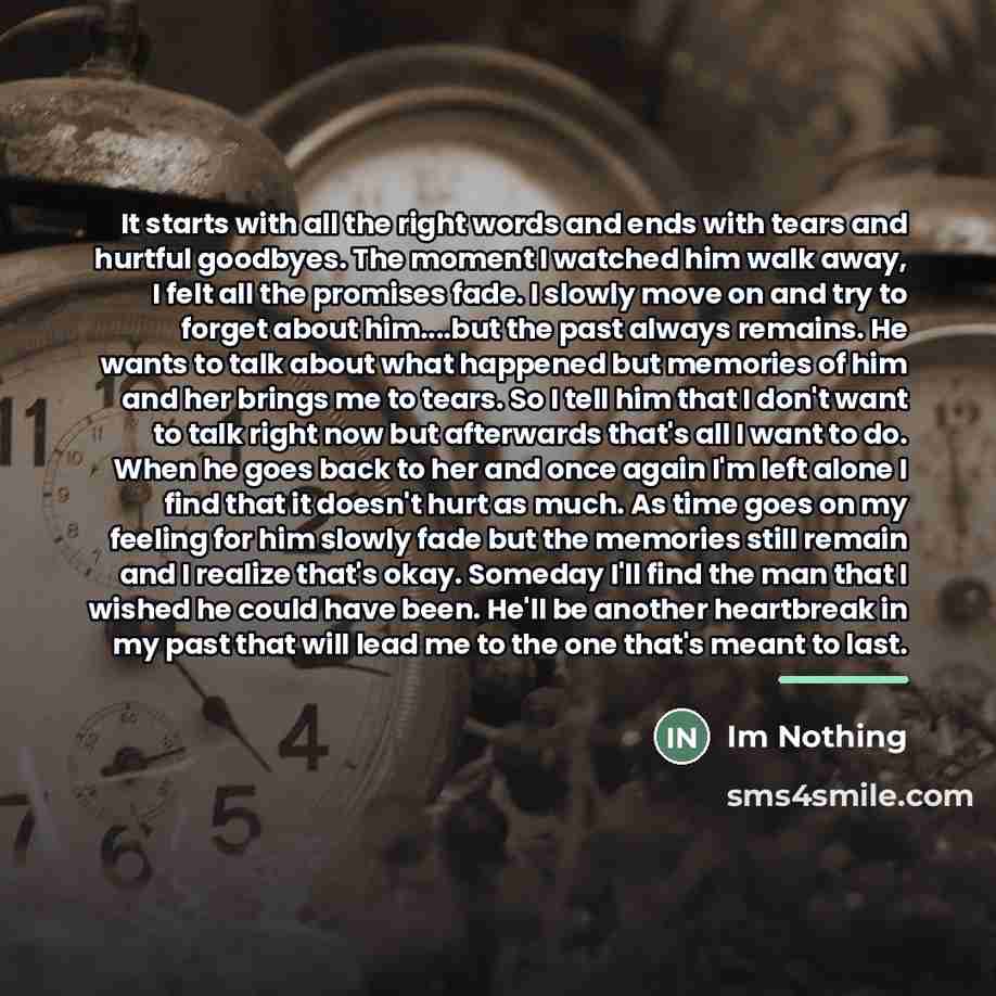 “It starts with all the right words and ends with…” quote by Im Nothing