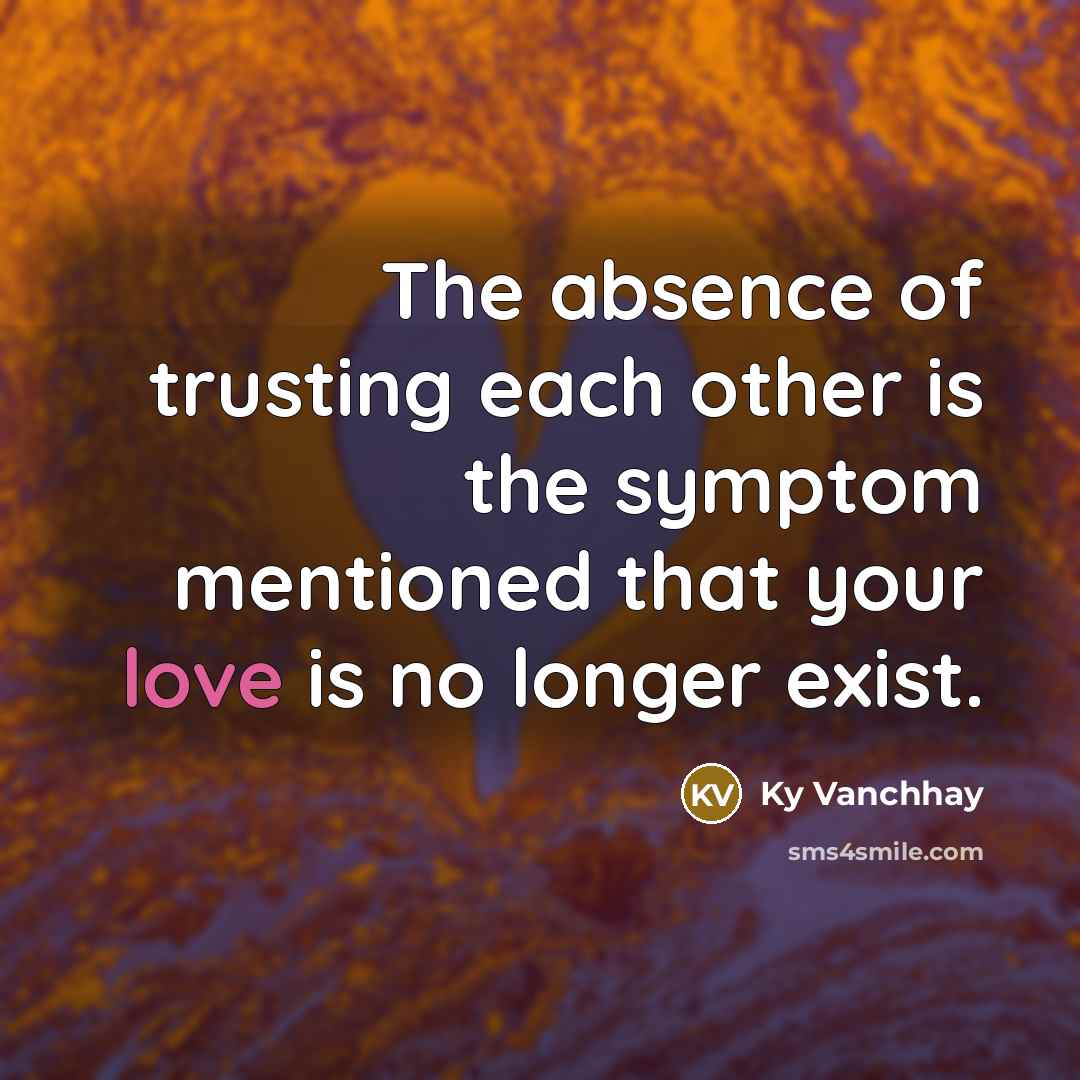 “The absence of trusting each other is the symptom mentioned…” quote by Ky Vanchhay