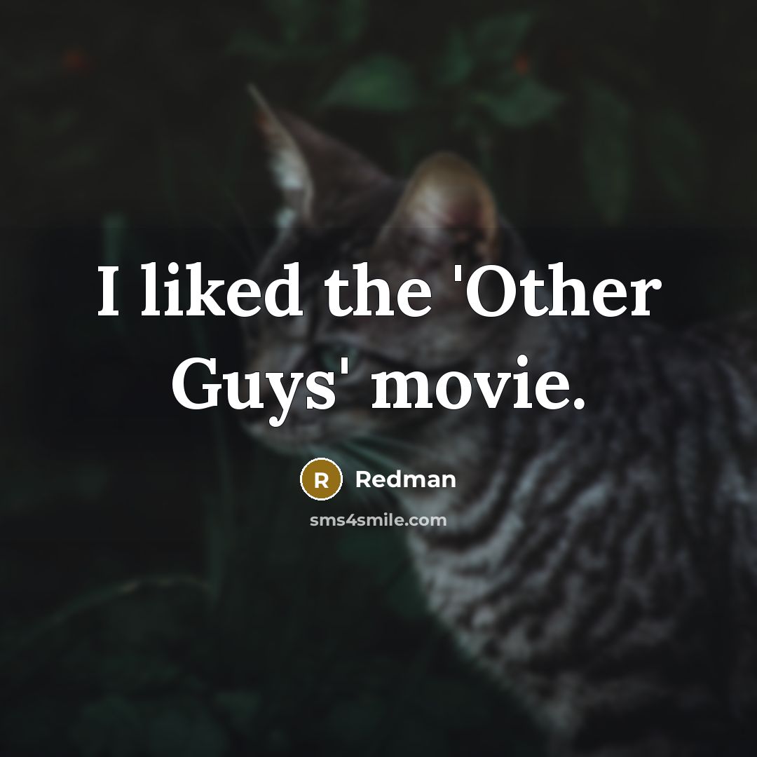“I liked the 'Other Guys' movie.…” quote by Redman
