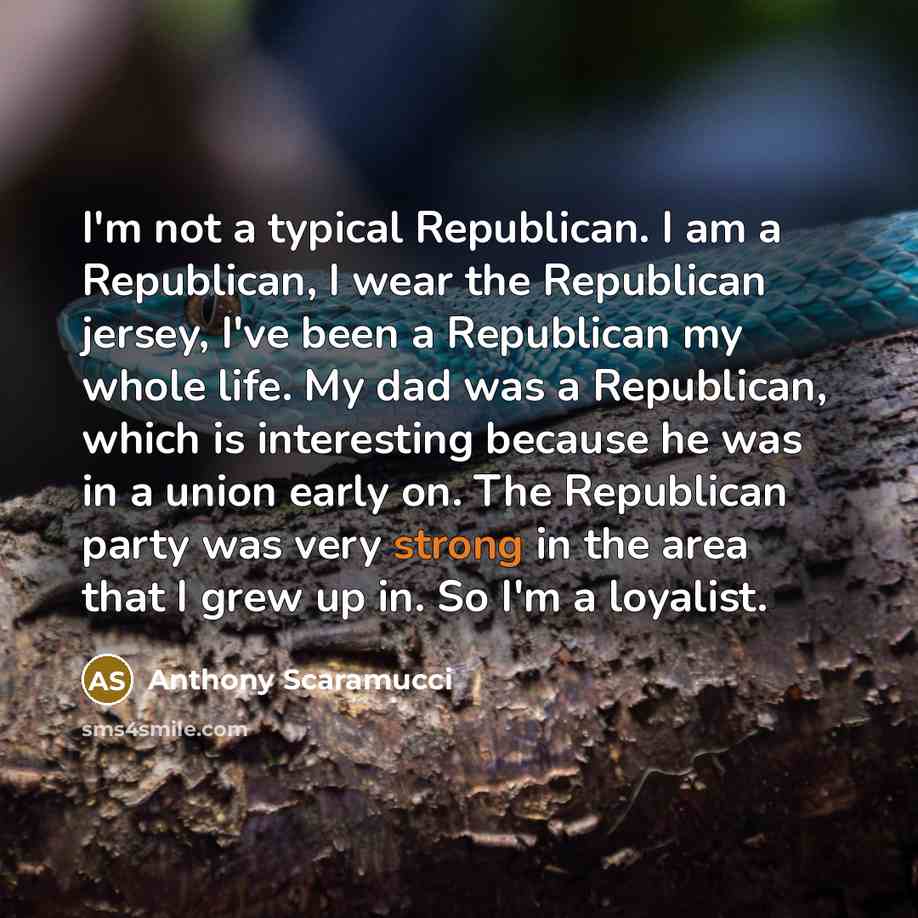 “I'm not a typical Republican. I am a Republican, I…” quote by Anthony Scaramucci
