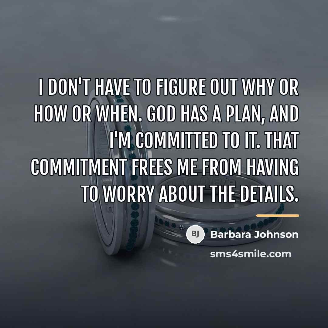 “I don't have to figure out why or how or…” quote by Barbara Johnson