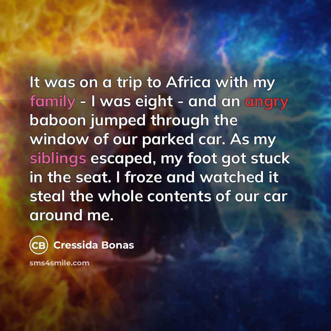 “It was on a trip to Africa with my family…” quote by Cressida Bonas