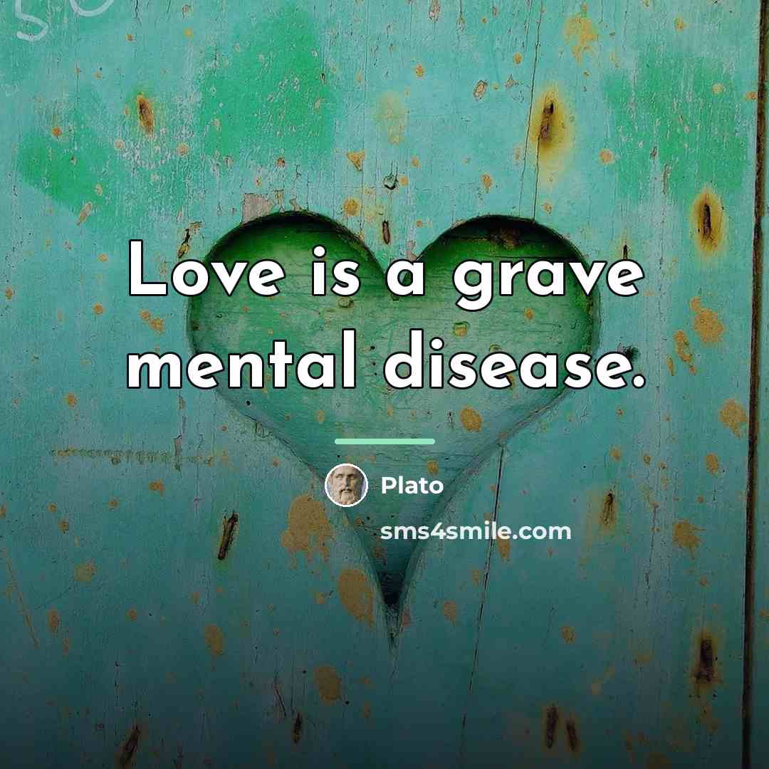 “Love is a grave mental disease.…” quote by Plato