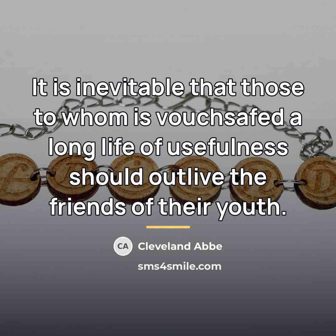 “It is inevitable that those to whom is vouchsafed a…” quote by Cleveland Abbe