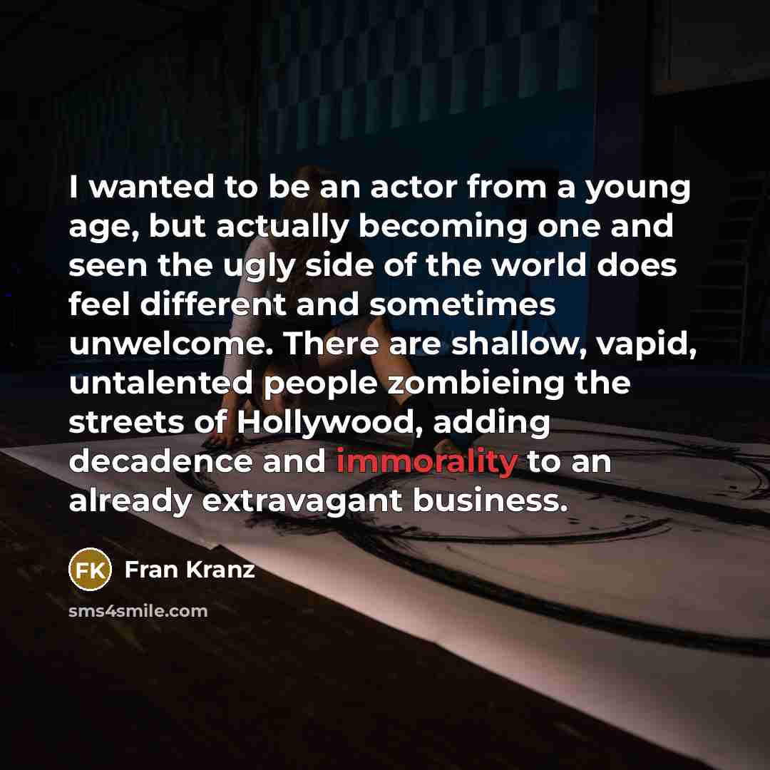 “I wanted to be an actor from a young age,…” quote by Fran Kranz