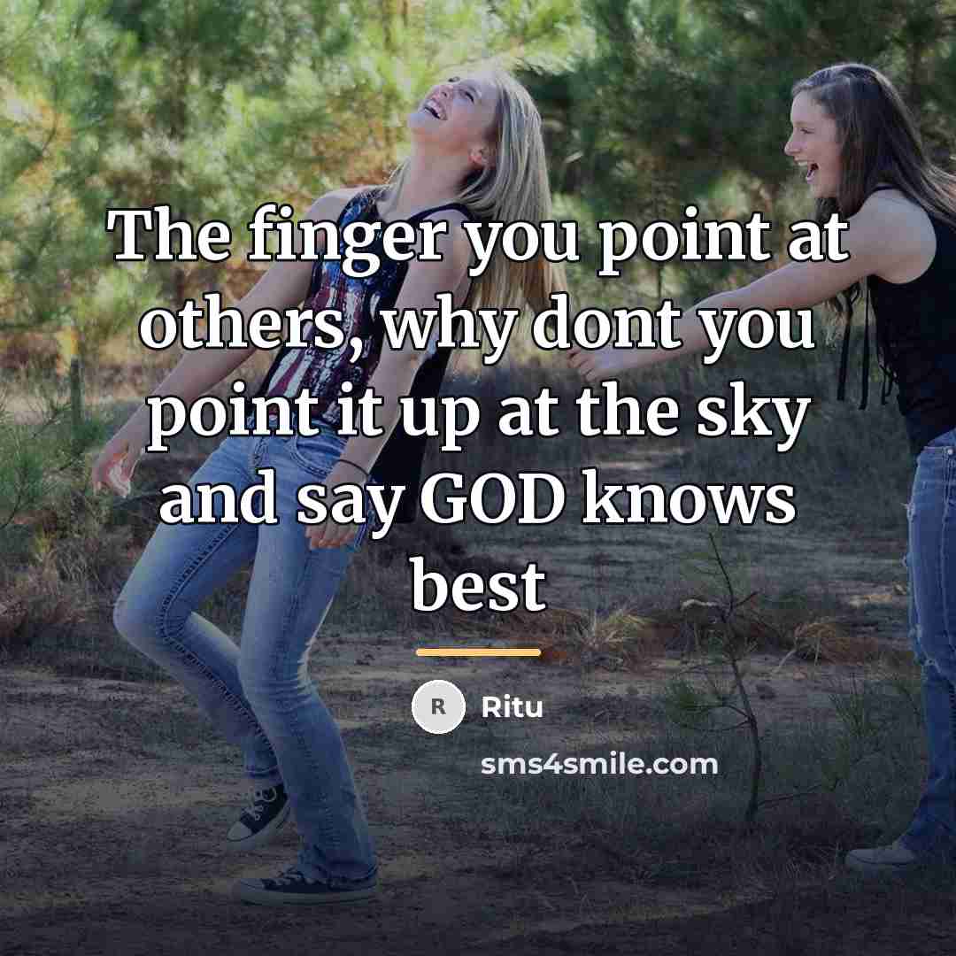 “The finger you point at others, why dont you point…” quote by Ritu