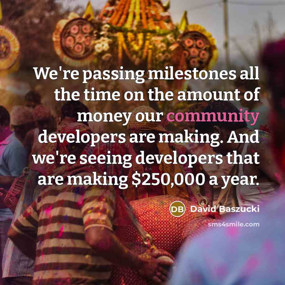 “We're passing milestones all the time on the amount of…” quote by David Baszucki