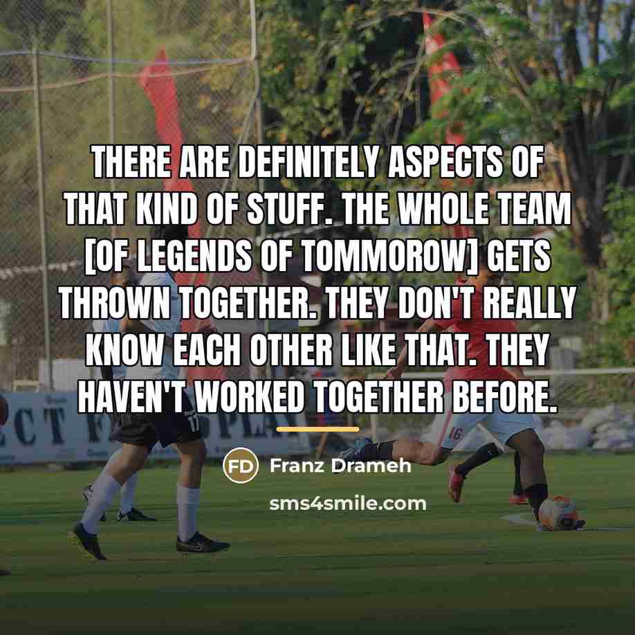 “There are definitely aspects of that kind of stuff. The…” quote by Franz Drameh