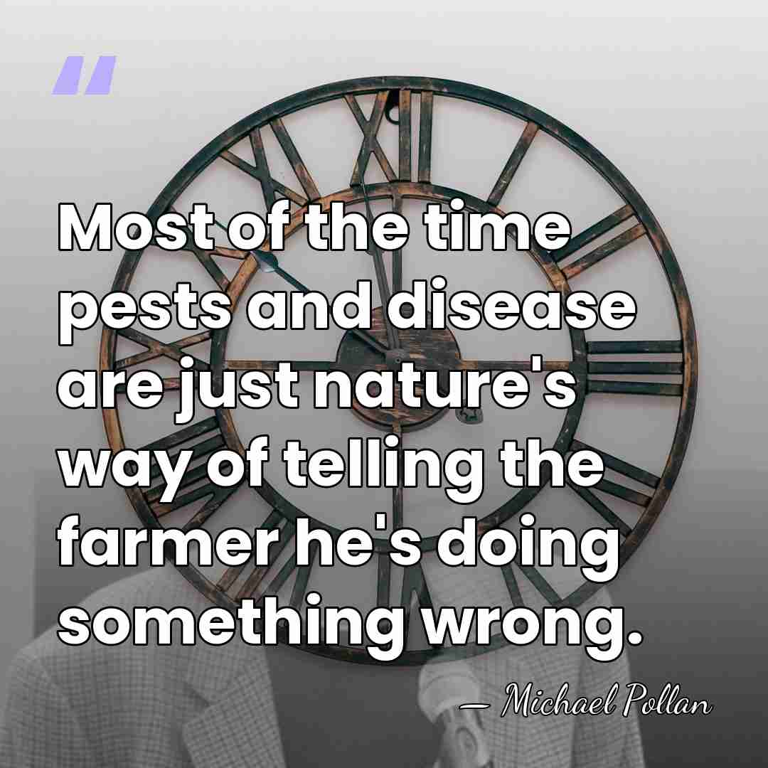 Most of the time pests and disease are just nature's way of&hellip; - Michael Pollan